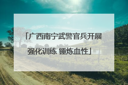 广西南宁武警官兵开展强化训练 锤炼血性