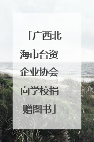 广西北海市台资企业协会向学校捐赠图书