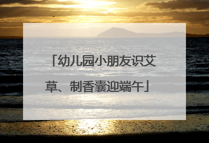 幼儿园小朋友识艾草、制香囊迎端午