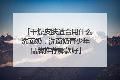 干燥皮肤适合用什么洗面奶，洗面奶青少年品牌推荐哪款好