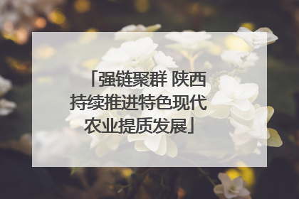 强链聚群 陕西持续推进特色现代农业提质发展