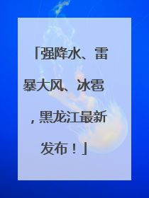 强降水、雷暴大风、冰雹，黑龙江最新发布！