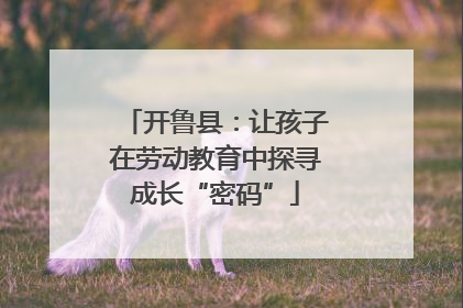 开鲁县：让孩子在劳动教育中探寻成长“密码”