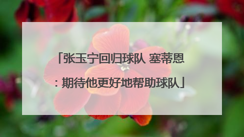 张玉宁回归球队 塞蒂恩：期待他更好地帮助球队