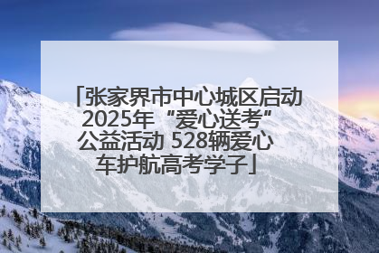 张家界市中心城区启动2025年“爱心送考”公益活动 528辆爱心车护航高考学子