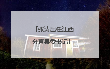 张涛出任江西分宜县委书记