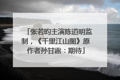 张若昀主演陈道明监制，《千里江山图》原作者孙甘露：期待