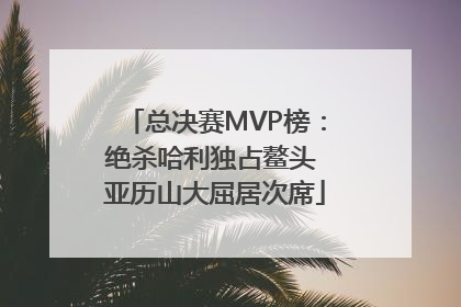 总决赛MVP榜：绝杀哈利独占鳌头 亚历山大屈居次席