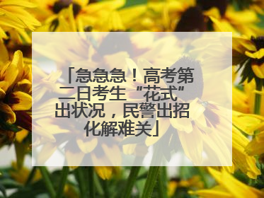 急急急！高考第二日考生“花式”出状况，民警出招化解难关
