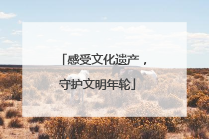 感受文化遗产，守护文明年轮