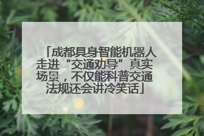 成都具身智能机器人走进“交通劝导”真实场景，不仅能科普交通法规还会讲冷笑话