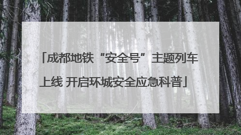 成都地铁“安全号”主题列车上线 开启环城安全应急科普
