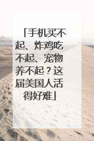 手机买不起、炸鸡吃不起、宠物养不起？这届美国人活得好难