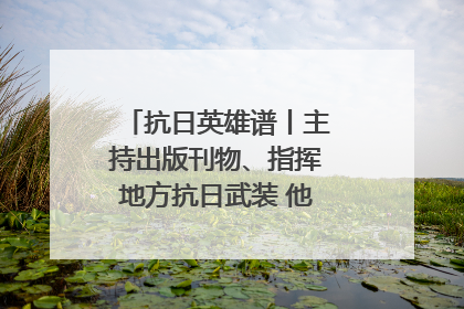 抗日英雄谱丨主持出版刊物、指挥地方抗日武装 他文武双全纾国难
