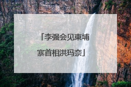 李强会见柬埔寨首相洪玛奈