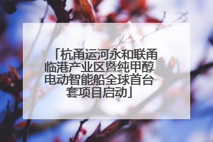 杭甬运河永和联甬临港产业区暨纯甲醇电动智能船全球首台套项目启动