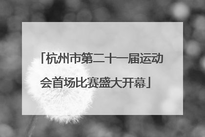 杭州市第二十一届运动会首场比赛盛大开幕
