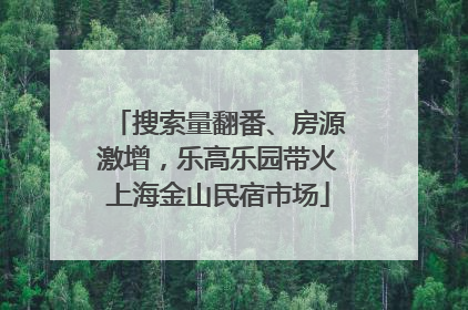 搜索量翻番、房源激增，乐高乐园带火上海金山民宿市场