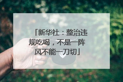 新华社：整治违规吃喝，不是一阵风不能一刀切