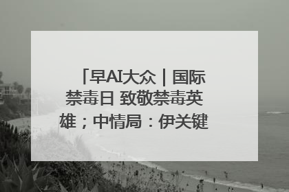 早AI大众｜国际禁毒日 致敬禁毒英雄；中情局：伊关键核设施被摧毁