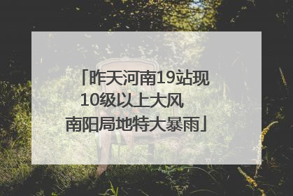 昨天河南19站现10级以上大风  南阳局地特大暴雨