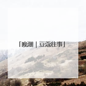 晚潮｜豆蔻往事