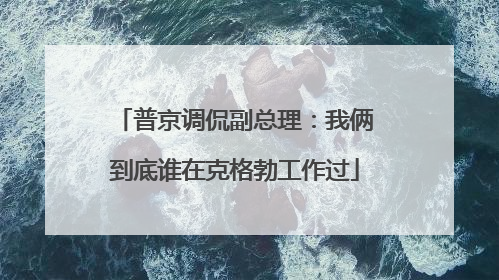 普京调侃副总理：我俩到底谁在克格勃工作过