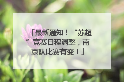 最新通知！“苏超”竞赛日程调整，南京队比赛有变！