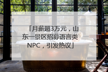 月薪超3万元，山东一景区招募语言类NPC，引发热议