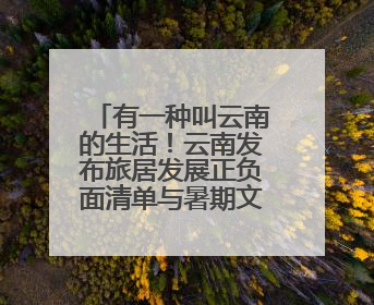 有一种叫云南的生活！云南发布旅居发展正负面清单与暑期文旅促消费“组合拳”