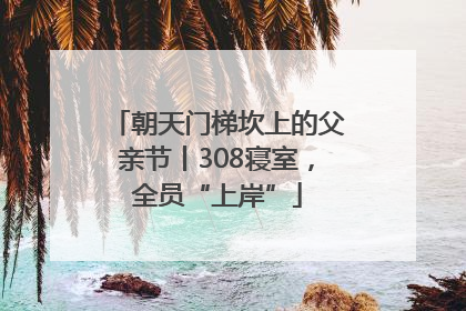 朝天门梯坎上的父亲节丨308寝室，全员“上岸”