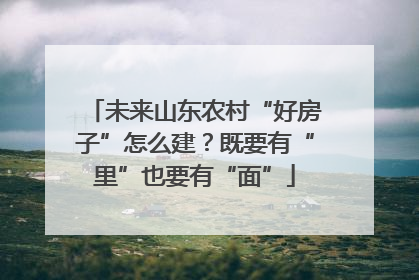 未来山东农村“好房子”怎么建？既要有“里”也要有“面”