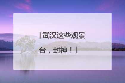 武汉这些观景台，封神！