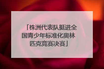 株洲代表队挺进全国青少年标准化奥林匹克竞赛决赛