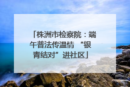 株洲市检察院：端午普法传温情 “银青结对”进社区