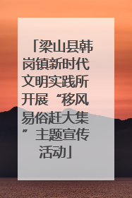 梁山县韩岗镇新时代文明实践所开展“移风易俗赶大集”主题宣传活动