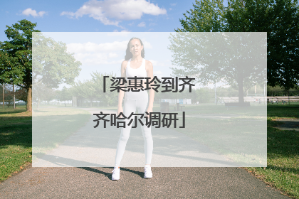 梁惠玲到齐齐哈尔调研