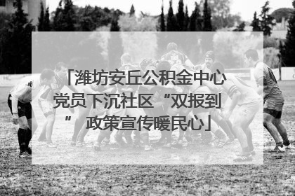 潍坊安丘公积金中心党员下沉社区“双报到” 政策宣传暖民心