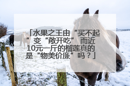 水果之王由“买不起”变“敞开吃” 而近10元一斤的榴莲真的是“物美价廉”吗？