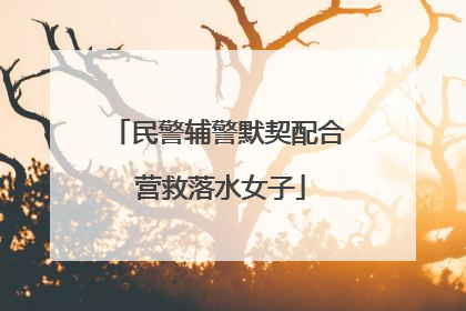 民警辅警默契配合 营救落水女子