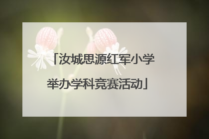 汝城思源红军小学举办学科竞赛活动