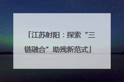 江苏射阳：探索“三链融合”助残新范式