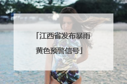 江西省发布暴雨黄色预警信号