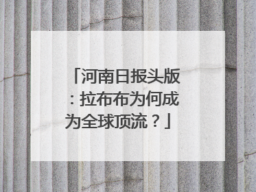 河南日报头版：拉布布为何成为全球顶流？