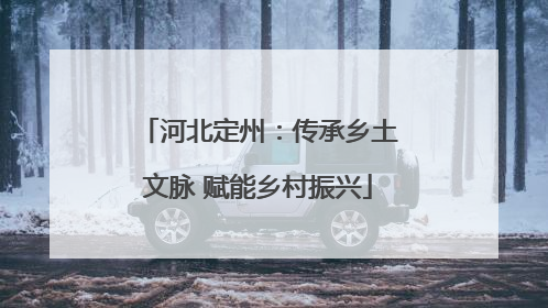 河北定州：传承乡土文脉 赋能乡村振兴