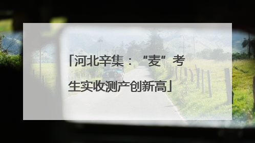 河北辛集：“麦”考生实收测产创新高