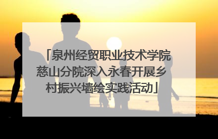 泉州经贸职业技术学院慈山分院深入永春开展乡村振兴墙绘实践活动