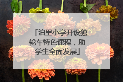 泊里小学开设独轮车特色课程，助学生全面发展