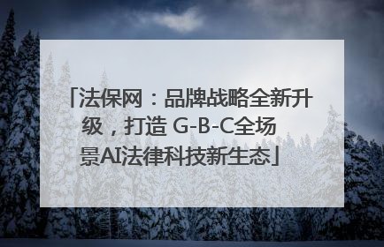 法保网：品牌战略全新升级，打造 G-B-C全场景AI法律科技新生态