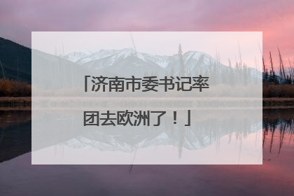 济南市委书记率团去欧洲了！